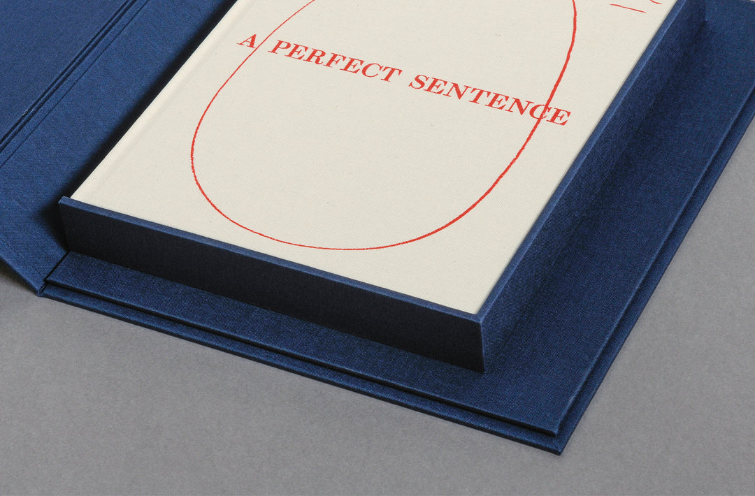 Oliver Frank Chanarin – A Perfect Sentence Special Edition, unique, handprinted and annotated by the artist. Loose joints.