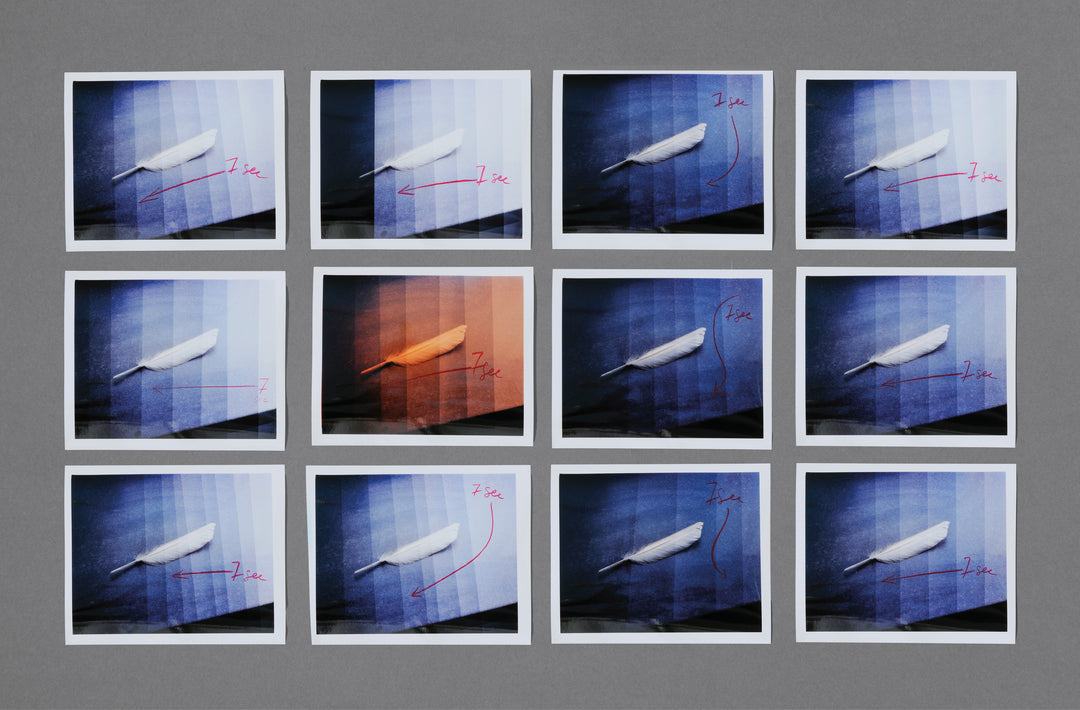 Oliver Frank Chanarin – A Perfect Sentence Special Edition, unique, handprinted and annotated by the artist. Loose joints.